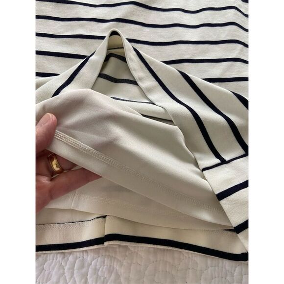 Banana Republic Factory Striped Bodycon Dress Size 8 White Knee Length - Picture 8 of 11